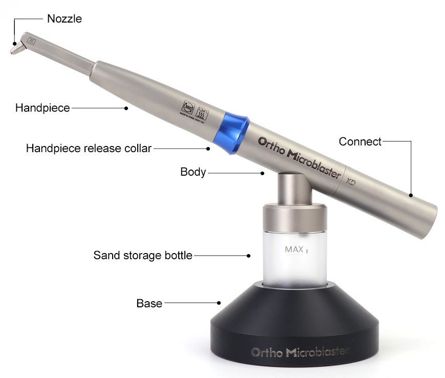 Dental Intraoral Aluminum Oxide Micro Sandblaster (Compatible KAVO Coupling)